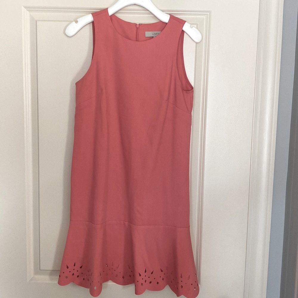 Ann Taylor coral sleeveless dress. Size 4
